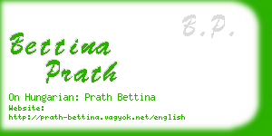 bettina prath business card